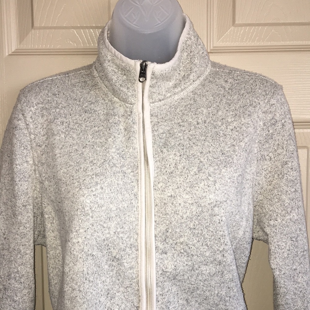Bass Maine Oatmeal zipper sweatshirt medium GUC - Picture 3 of 10
